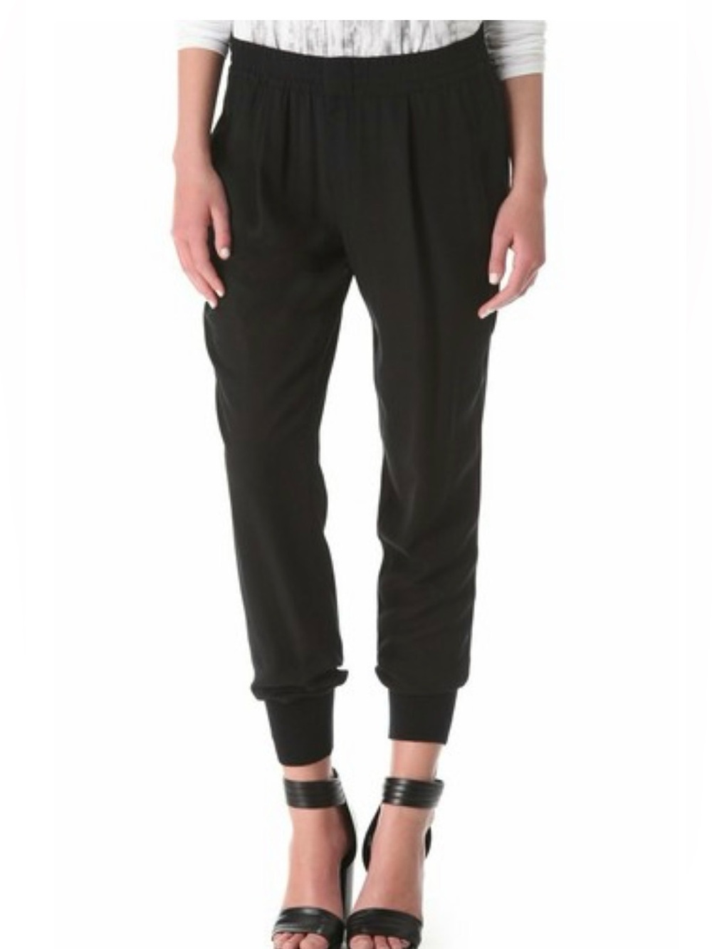 Vince Black Tapered Dress Jogger Pants M